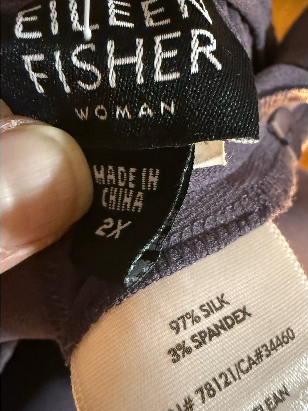 Eileen Fisher 2X Silk Lavender Sheer Open-Front Jacket - Picture 5 of 9
